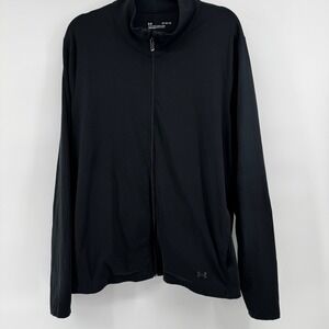 Under Armour Men's Black Full Zip Jacket Fleece Lined Athletic Fit Size 3X